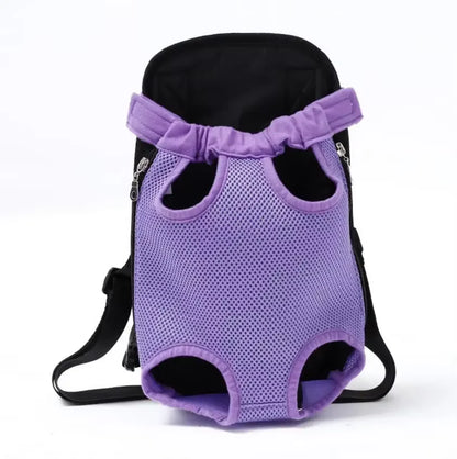 Adjustable Pet Carrier Backpack for Cats and Dogs - Portable Outdoor Travel and Hiking Bag