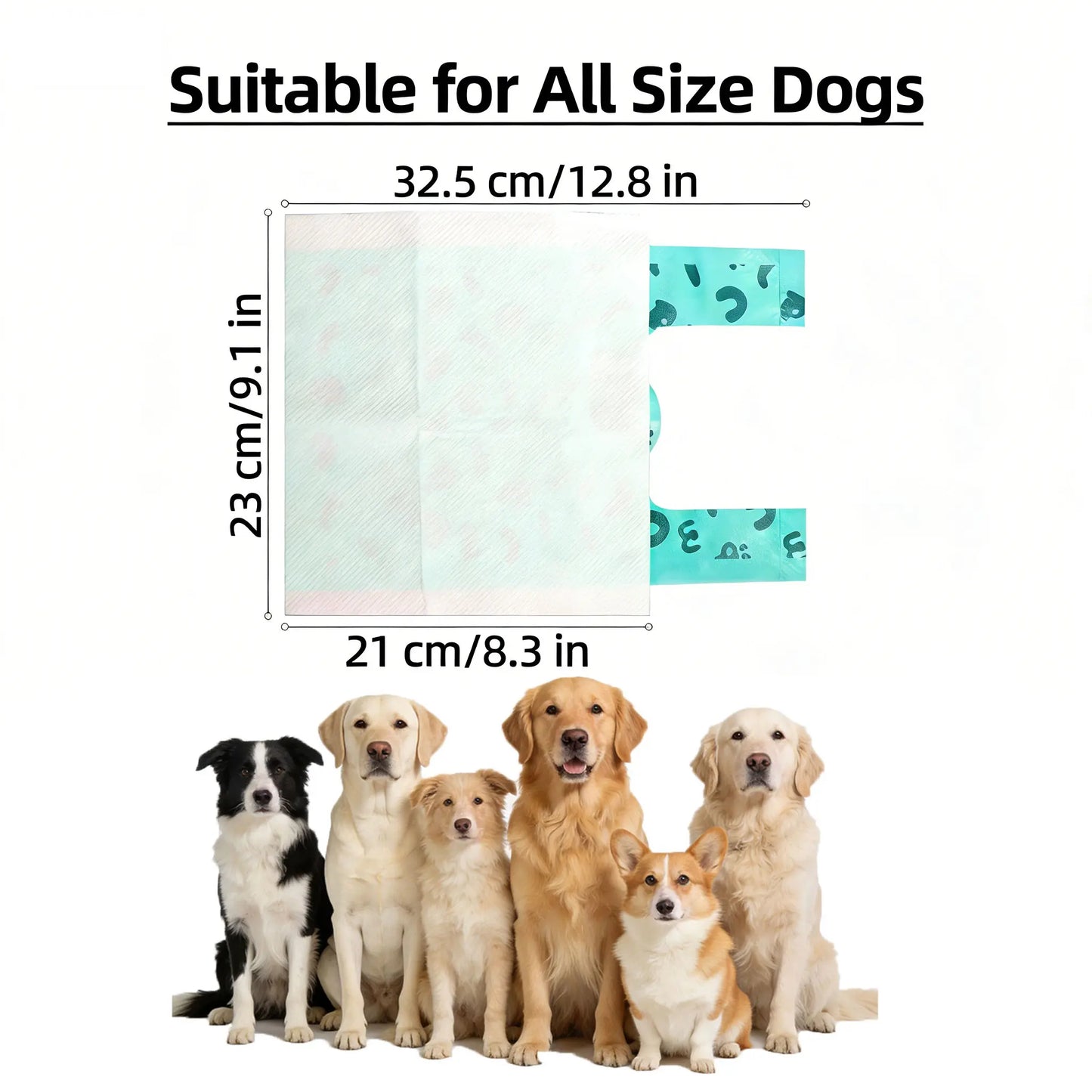 Double-Layer Dog Poop Bags with Paper Towels, Value Pack, Erasable 50 Bags Strong Waste Bag for Dogs, Eco-Friendly Pet Waste Bags for Walking,Travel,Home,Guaranteed Leak-Proof