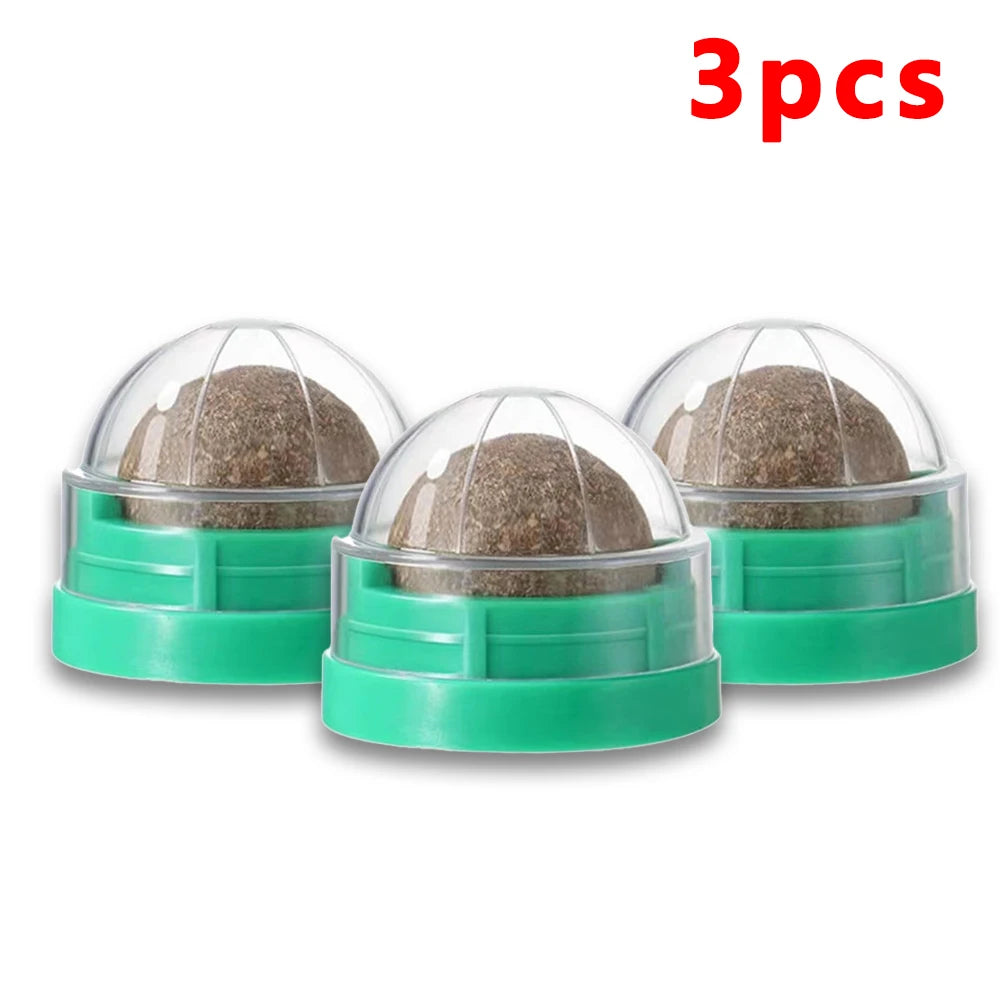 Catnip Balls - Lickable Snack and Dental Toy for Small to Medium Cats
