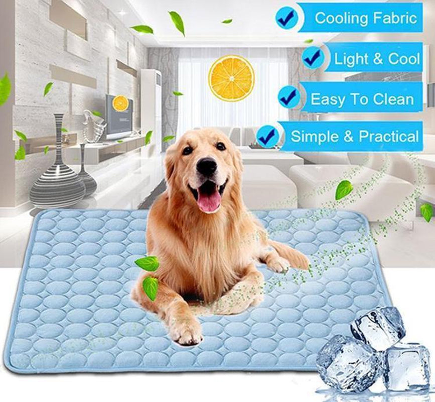 Cooling Ice Silk Pet Bed for Dogs and Cats - Summer Comfort Solution