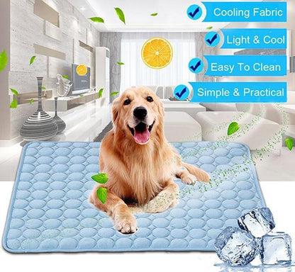 Cooling Ice Silk Pet Bed for Dogs and Cats - Summer Comfort Solution