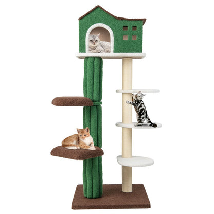 7-Tier Contemporary Cat Tree with Sisal Scratching Posts