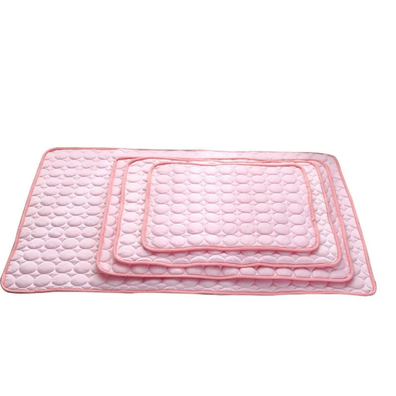 Cooling Ice Silk Pet Bed for Dogs and Cats - Summer Comfort Solution