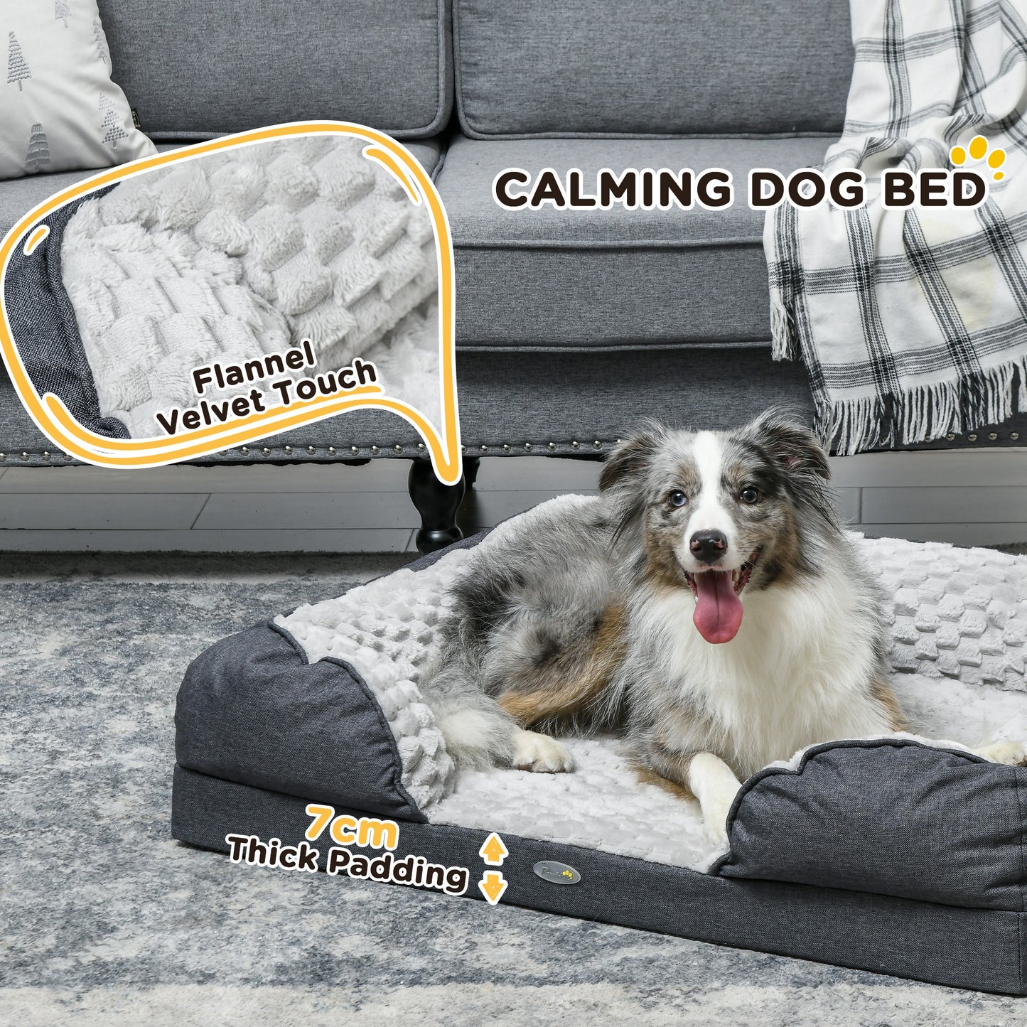 Indulge Your Small Dog with Our Cozy Brown Calming Bed - Anti-Slip Design for Ultimate Comfort