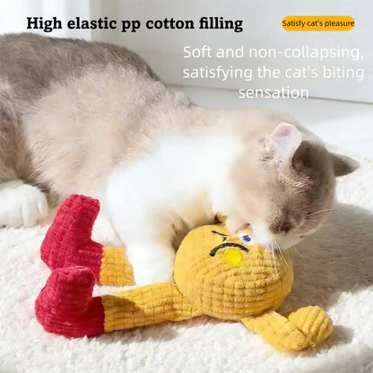 Interactive Plush Catnip Crinkle Toys - Set of 2, Soft and Durable Design for Indoor Kittens, Stimulating Chewing and Kicking Fun