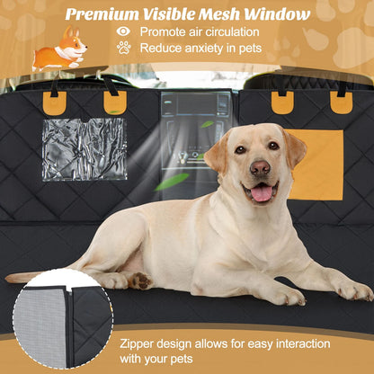 Ultimate Waterproof Dog Car Seat Cover with Mesh Windows for Hassle-Free Travel