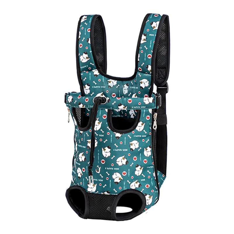Adjustable Pet Carrier Backpack for Cats and Dogs - Portable Outdoor Travel and Hiking Bag