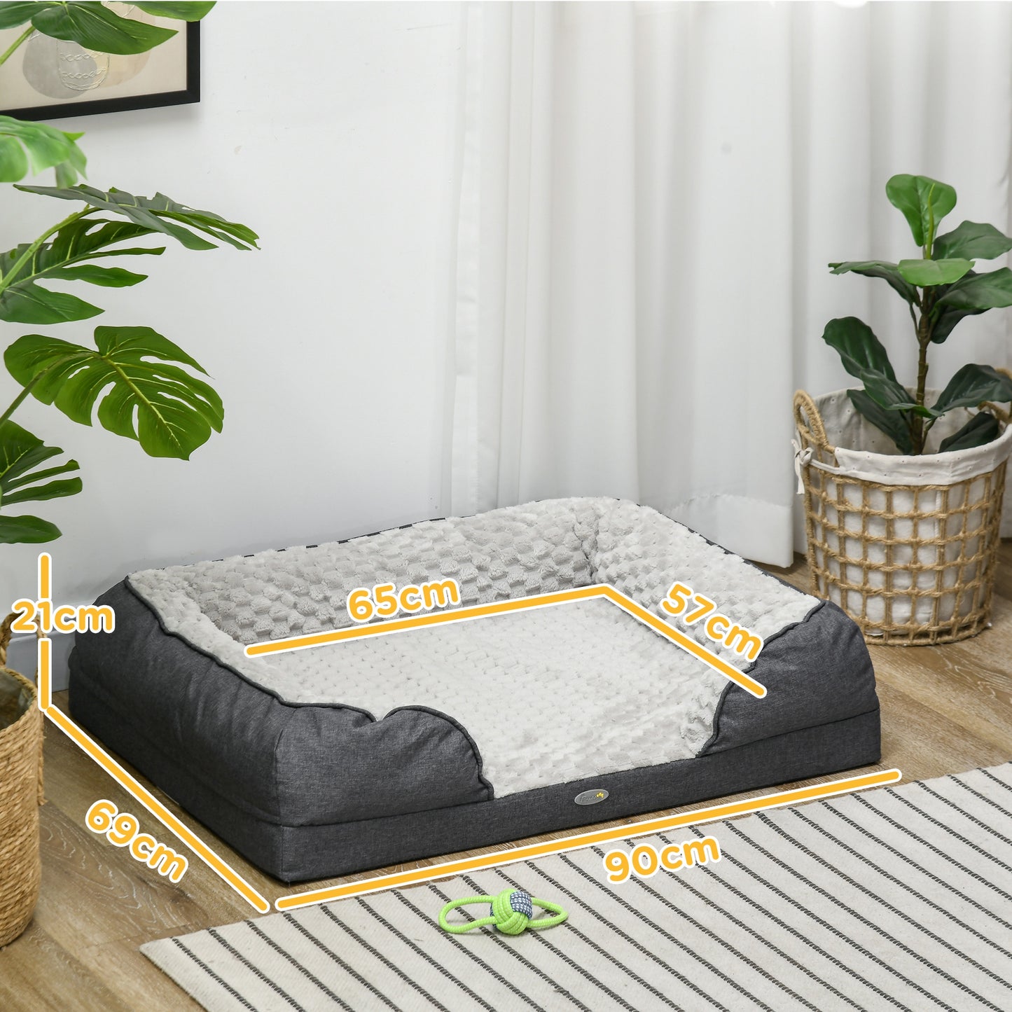Indulge Your Small Dog with Our Cozy Brown Calming Bed - Anti-Slip Design for Ultimate Comfort