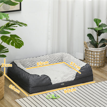 Indulge Your Small Dog with Our Cozy Brown Calming Bed - Anti-Slip Design for Ultimate Comfort