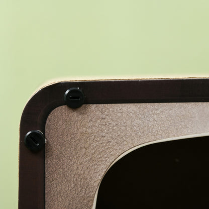 Charming Vintage TV Cat House & Scratcher: 2-In-1 Fun with Catnip for Your Feline Friend!