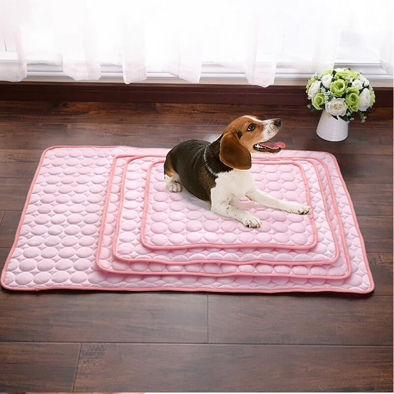 Cooling Ice Silk Pet Bed for Dogs and Cats - Summer Comfort Solution