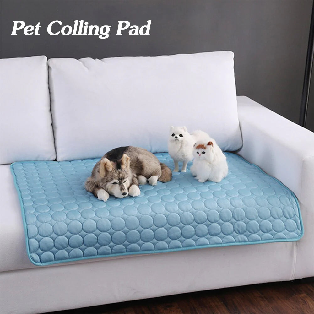 Cooling Ice Silk Pet Bed for Dogs and Cats - Summer Comfort Solution