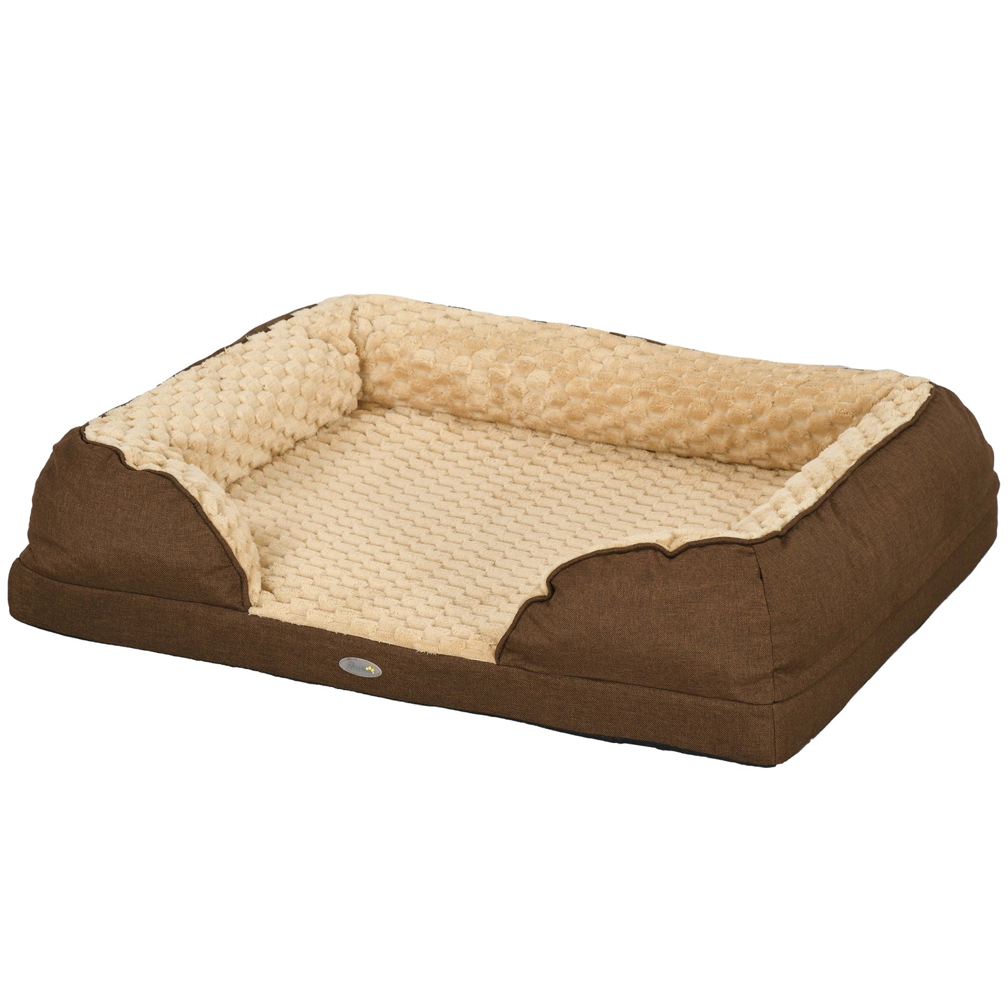 Indulge Your Small Dog with Our Cozy Brown Calming Bed - Anti-Slip Design for Ultimate Comfort
