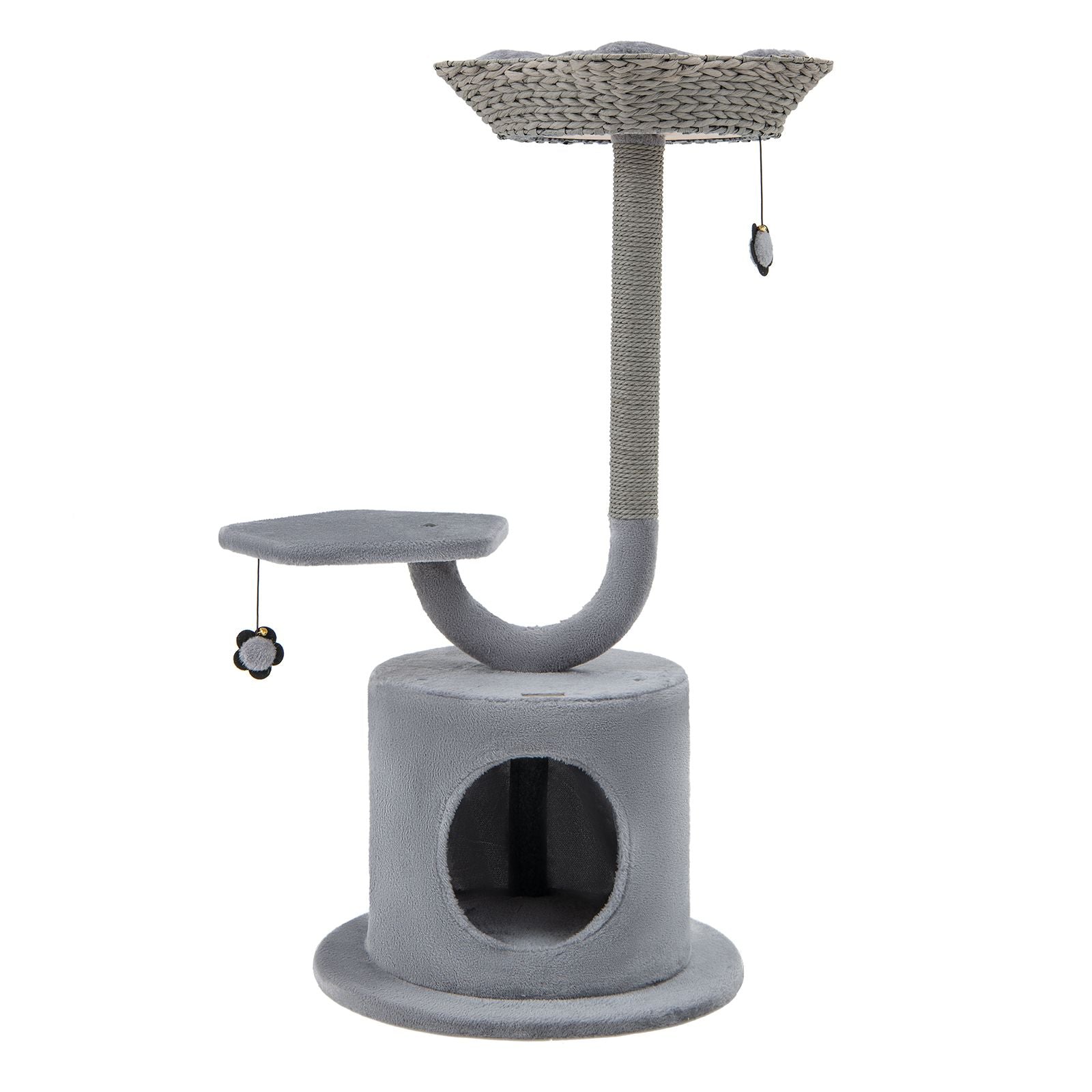 3-Tier Cat Tree with Sisal-Wrapped Scratching Post