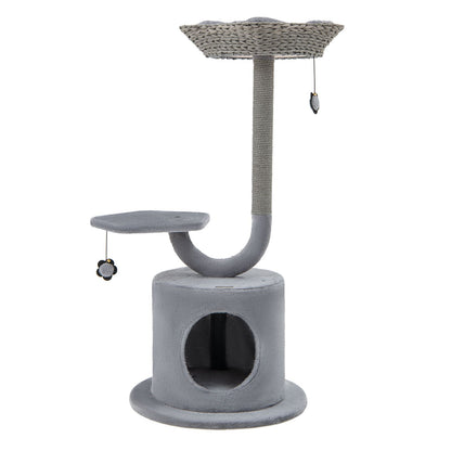 3-Tier Cat Tree with Sisal-Wrapped Scratching Post