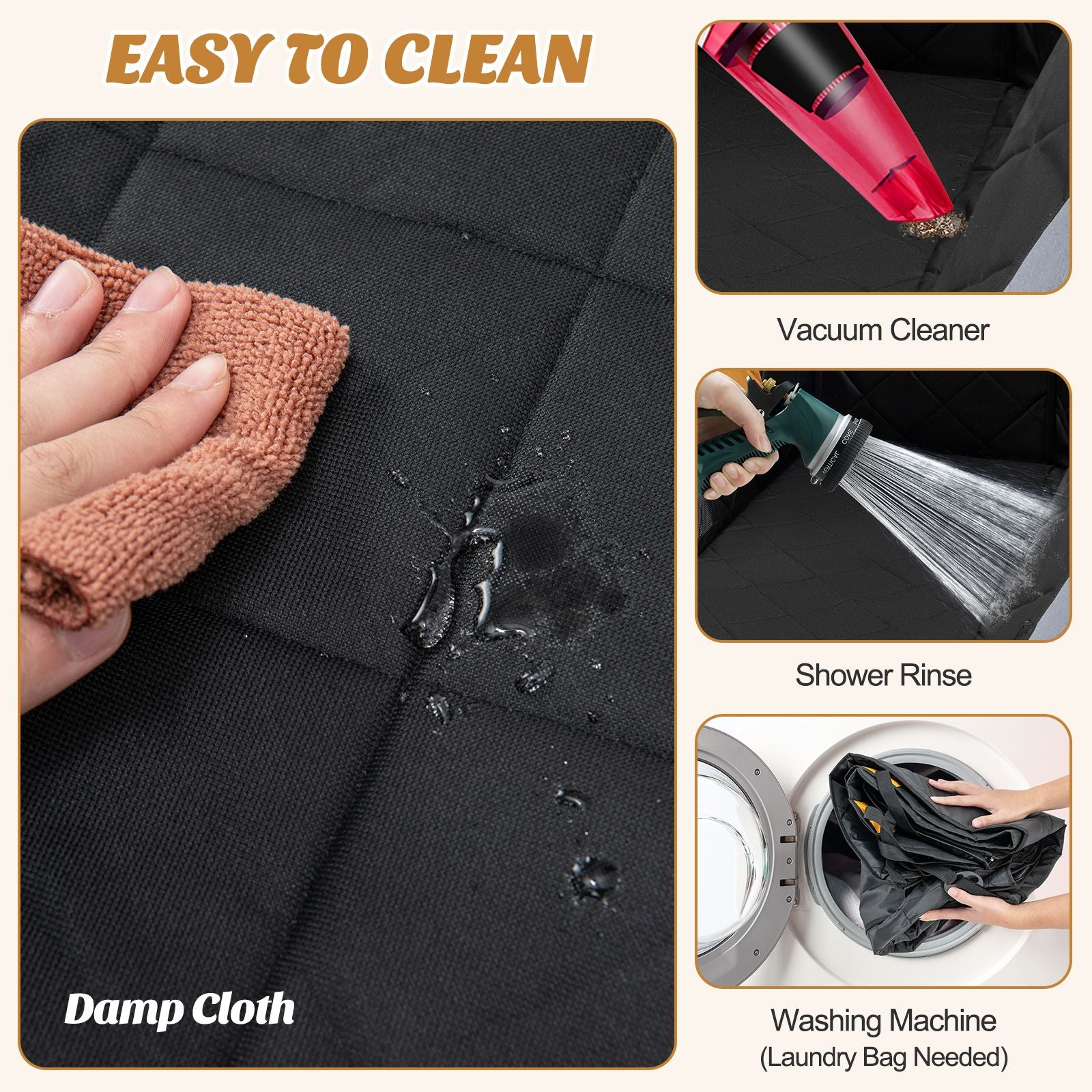 Ultimate Waterproof Dog Car Seat Cover with Mesh Windows for Hassle-Free Travel