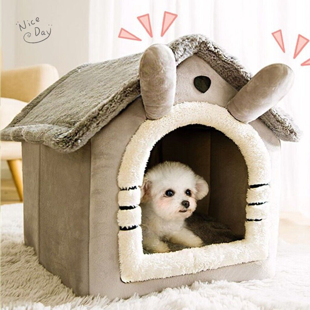 Cozy Igloo Fleece Cave Bed for Cats and Dogs - Soft, Washable, and Perfect for All Seasons