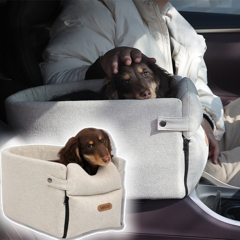 Portable Dog Car Seat Bed and Carrier for Small Dogs and Cats - Safe Travel Bag Accessories for Pets