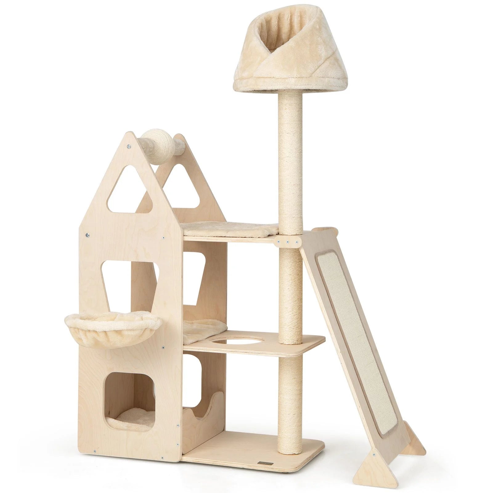 Multi-Tiered Cat Tree Featuring Sisal Scratching Post for Relaxation and Play
