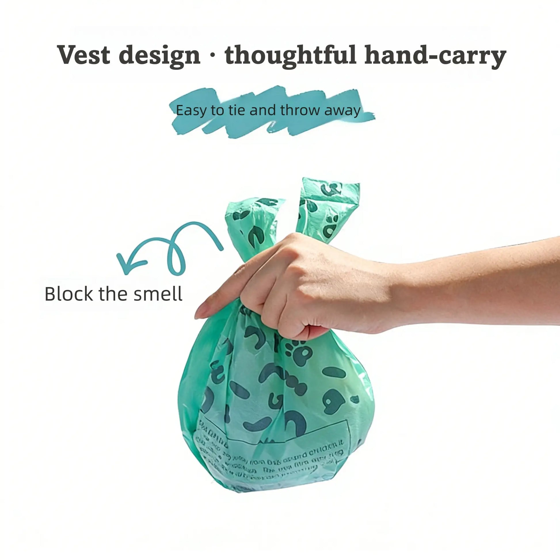 Double-Layer Dog Poop Bags with Paper Towels, Value Pack, Erasable 50 Bags Strong Waste Bag for Dogs, Eco-Friendly Pet Waste Bags for Walking,Travel,Home,Guaranteed Leak-Proof