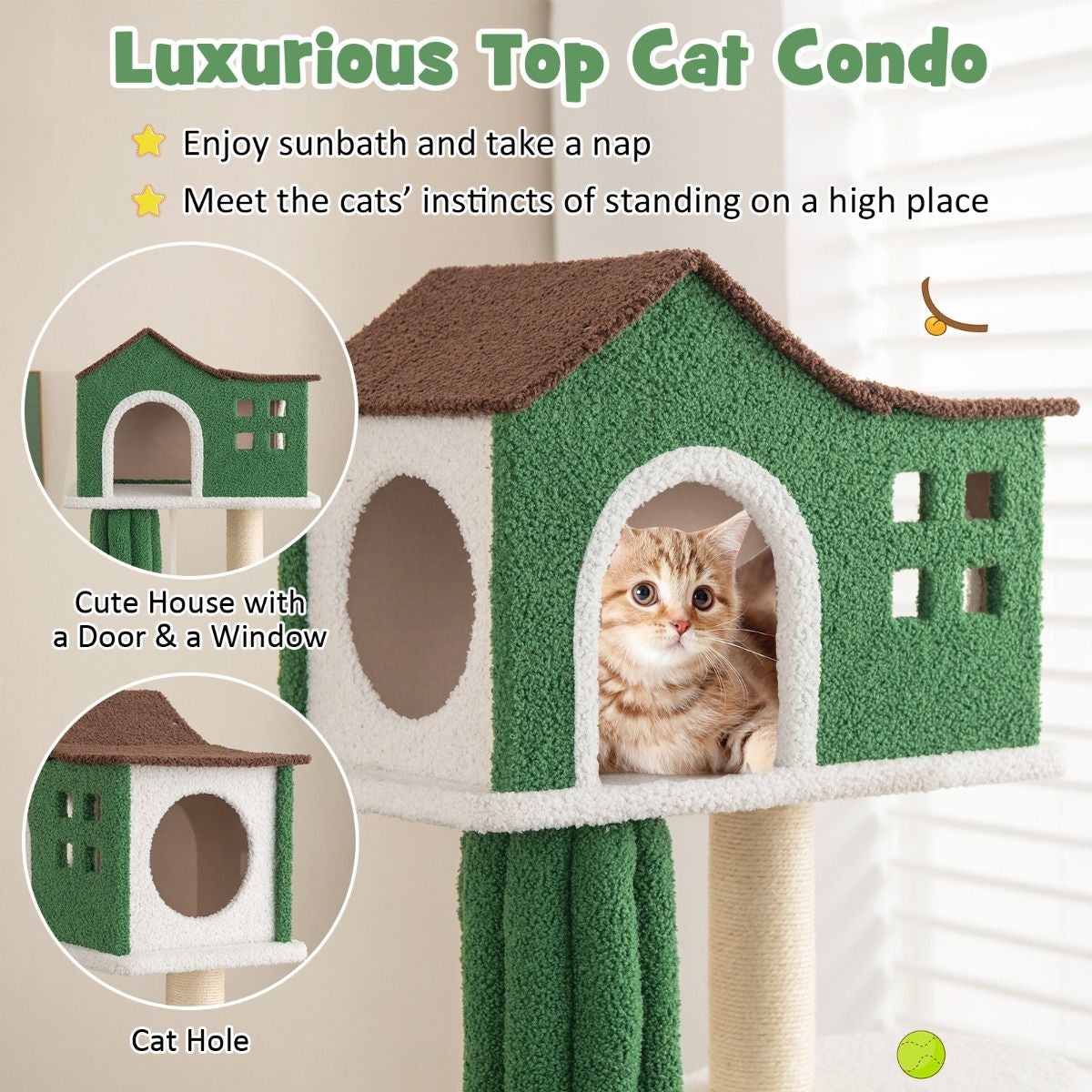 7-Tier Contemporary Cat Tree with Sisal Scratching Posts
