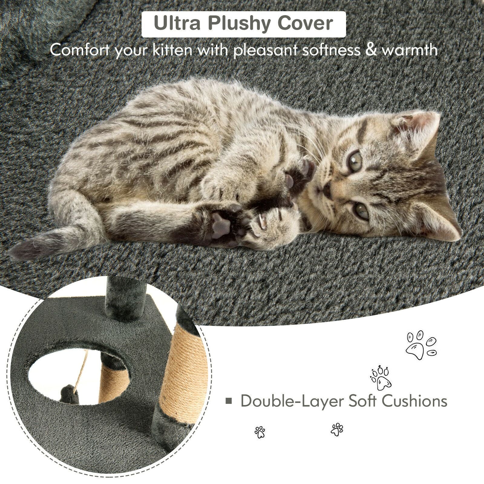 Multi-Tiered Cat Scratching Post and Tree