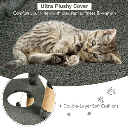 Multi-Tiered Cat Scratching Post and Tree
