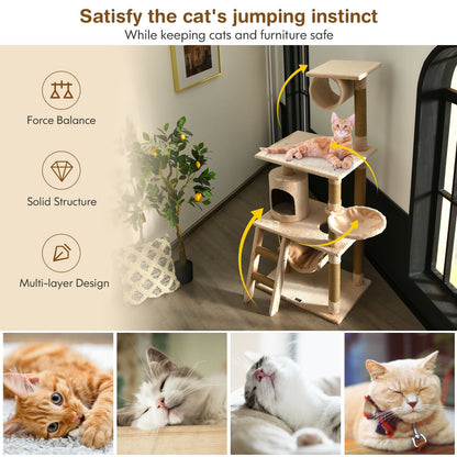 Multi-Tiered Cat Scratching Post and Tree