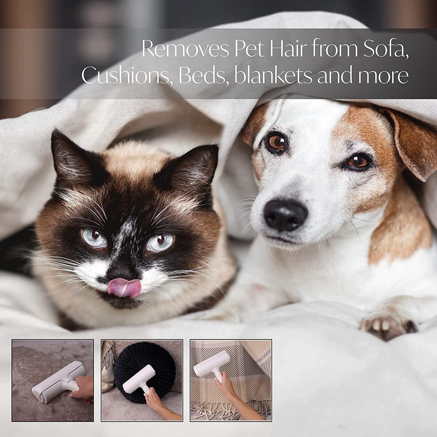 Effortless Pet Hair Removal Roller for Dogs and Cats - Keep Your Home Fur-Free!