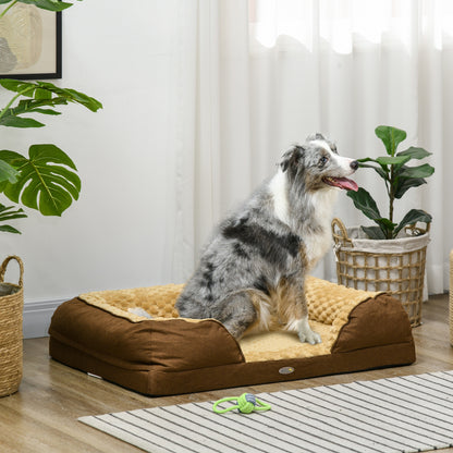 Indulge Your Small Dog with Our Cozy Brown Calming Bed - Anti-Slip Design for Ultimate Comfort