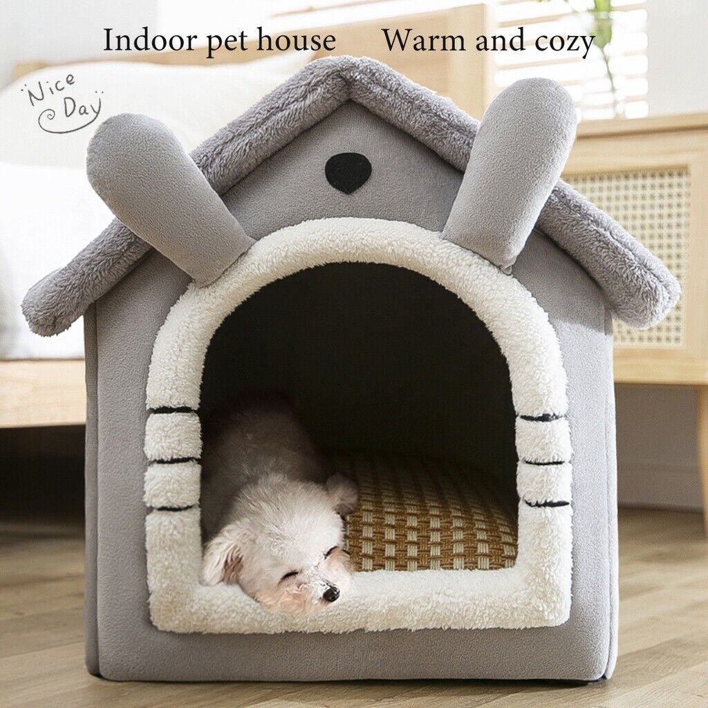 Cozy Igloo Fleece Cave Bed for Cats and Dogs - Soft, Washable, and Perfect for All Seasons