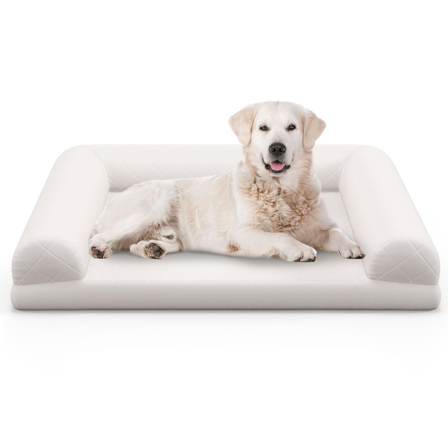 Luxury Orthopedic Dog Bed with 3-Sided Bolster for Ultimate Comfort and Support