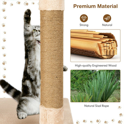 Multi-Tiered Cat Scratching Post and Tree