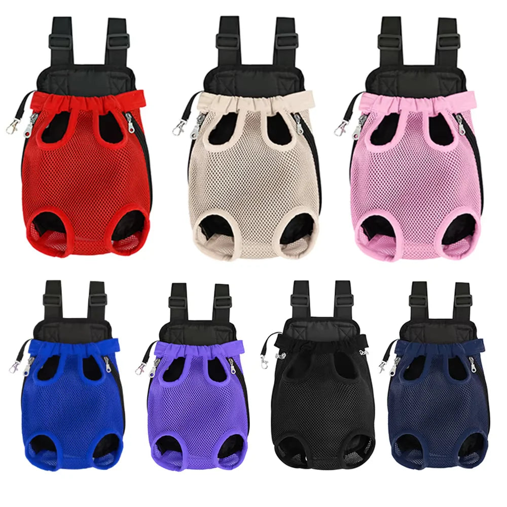 Adjustable Pet Carrier Backpack for Cats and Dogs - Portable Outdoor Travel and Hiking Bag