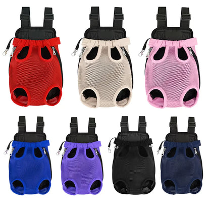 Adjustable Pet Carrier Backpack for Cats and Dogs - Portable Outdoor Travel and Hiking Bag