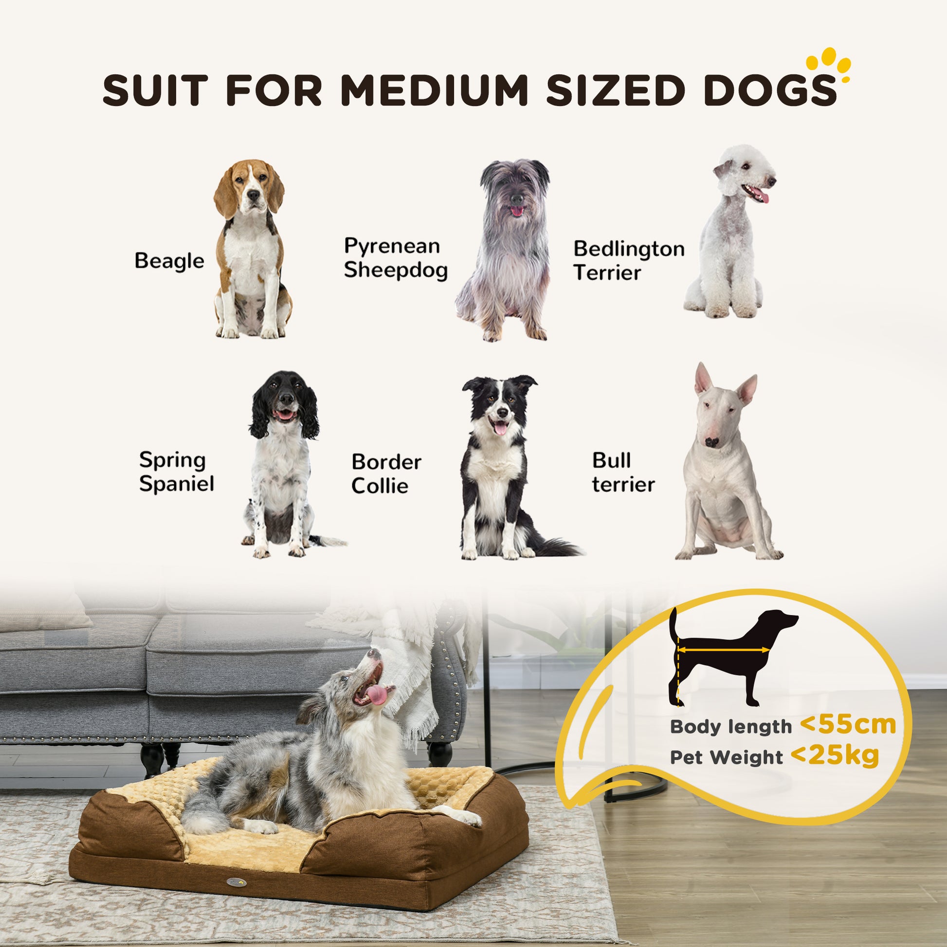 Indulge Your Small Dog with Our Cozy Brown Calming Bed - Anti-Slip Design for Ultimate Comfort