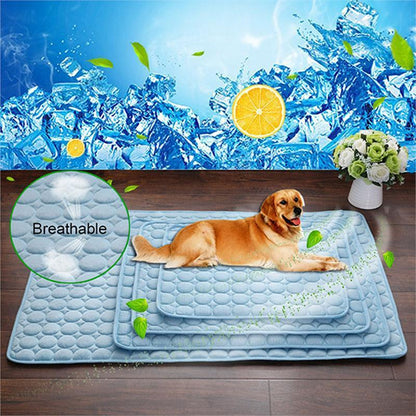 Cooling Ice Silk Pet Bed for Dogs and Cats - Summer Comfort Solution
