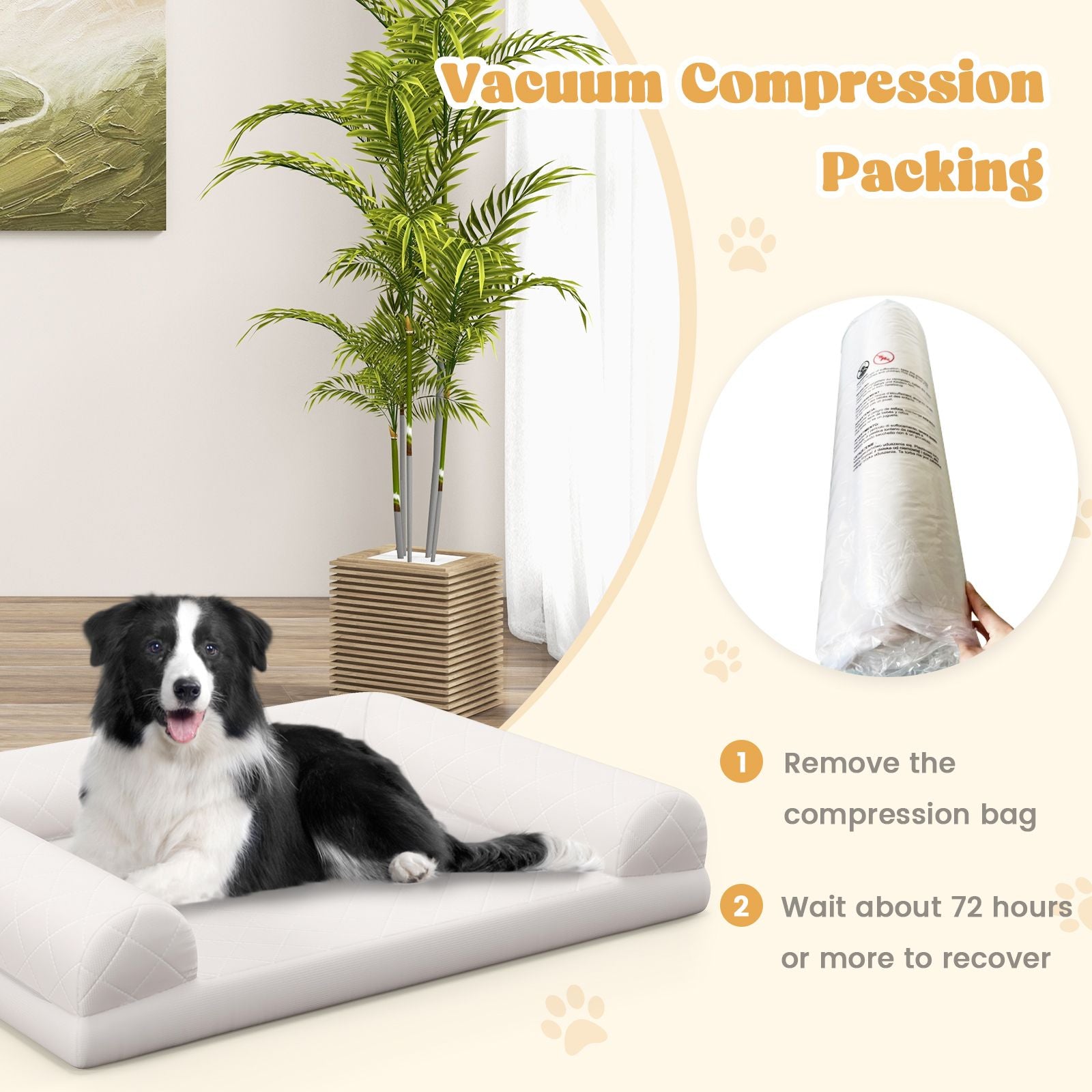 Luxury Orthopedic Dog Bed with 3-Sided Bolster for Ultimate Comfort and Support