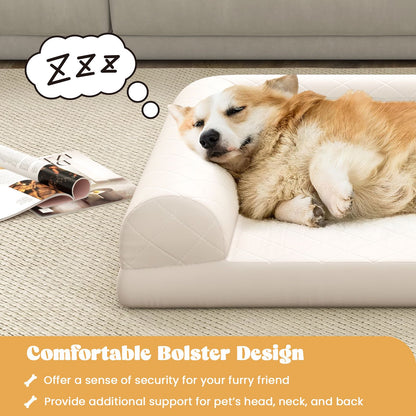 Luxury Orthopedic Dog Bed with 3-Sided Bolster for Ultimate Comfort and Support
