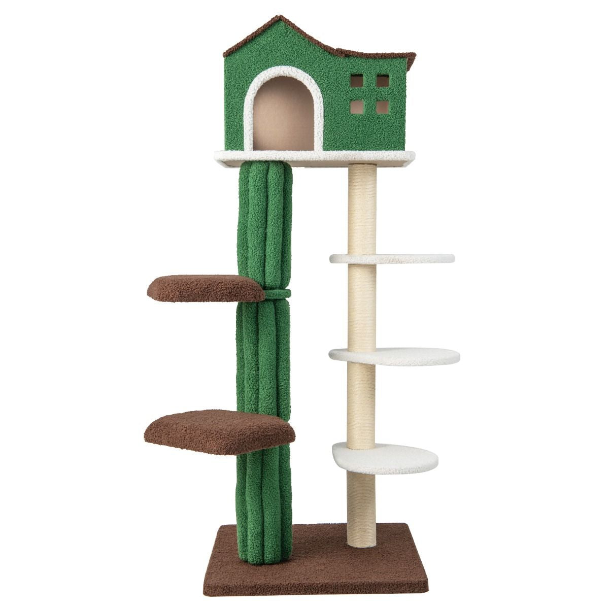 7-Tier Contemporary Cat Tree with Sisal Scratching Posts