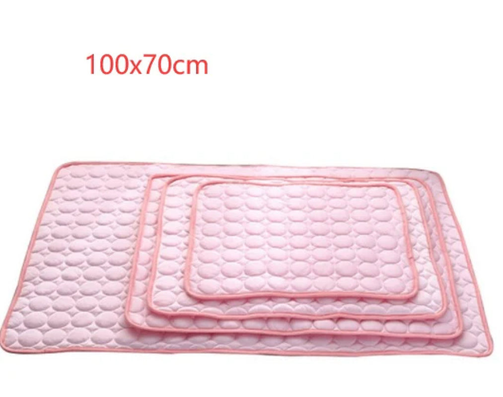 Cooling Ice Silk Pet Bed for Dogs and Cats - Summer Comfort Solution