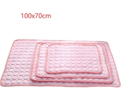 Cooling Ice Silk Pet Bed for Dogs and Cats - Summer Comfort Solution