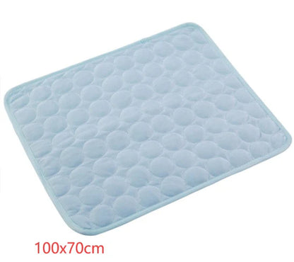 Cooling Ice Silk Pet Bed for Dogs and Cats - Summer Comfort Solution