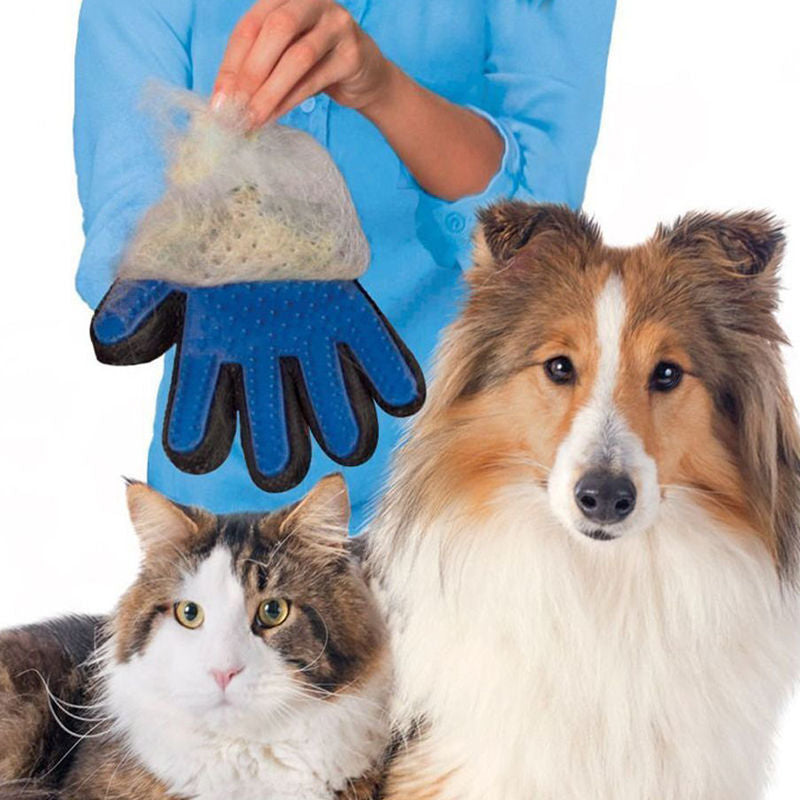 Transform Your Pet Grooming Routine with the Magic Glove - Ultimate Deshedding and Massage Mitt for Cats and Dogs