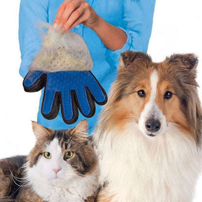 Transform Your Pet Grooming Routine with the Magic Glove - Ultimate Deshedding and Massage Mitt for Cats and Dogs
