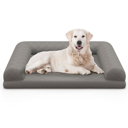 Luxury Orthopedic Dog Bed with 3-Sided Bolster for Ultimate Comfort and Support