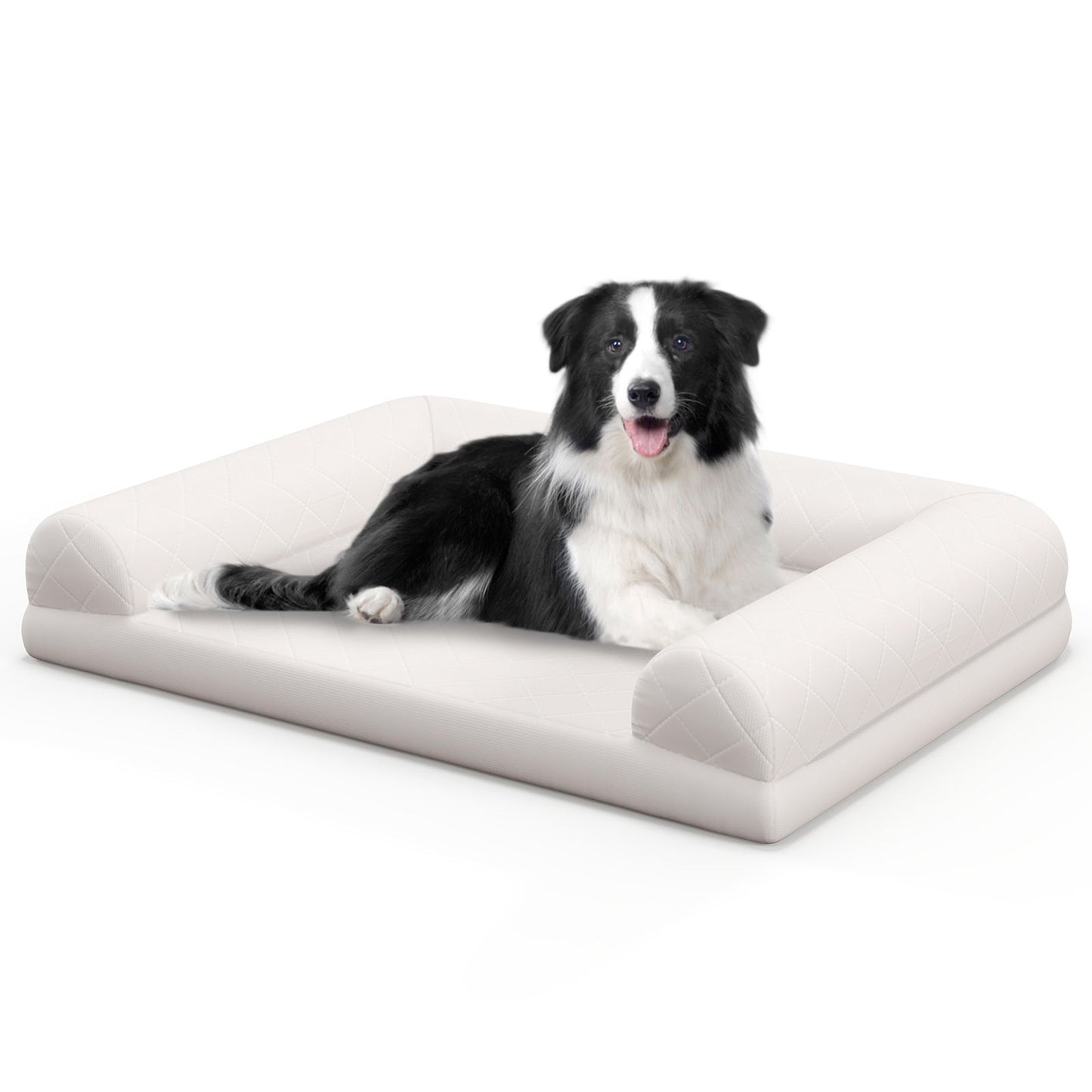Luxury Orthopedic Dog Bed with 3-Sided Bolster for Ultimate Comfort and Support
