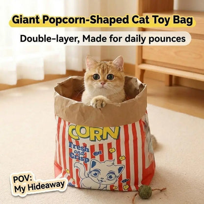 Giant Crinkle Bag Tunnel Toy for Indoor Cats - 29.5 x 13.8 Inch Collapsible Interactive Hideaway with Crinkle Sound for Kittens, Rabbits, and Ferrets