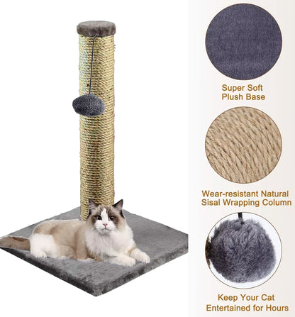 Cat Scratching Post - 40cm Sisal Pole for Kittens and Cats - New Design