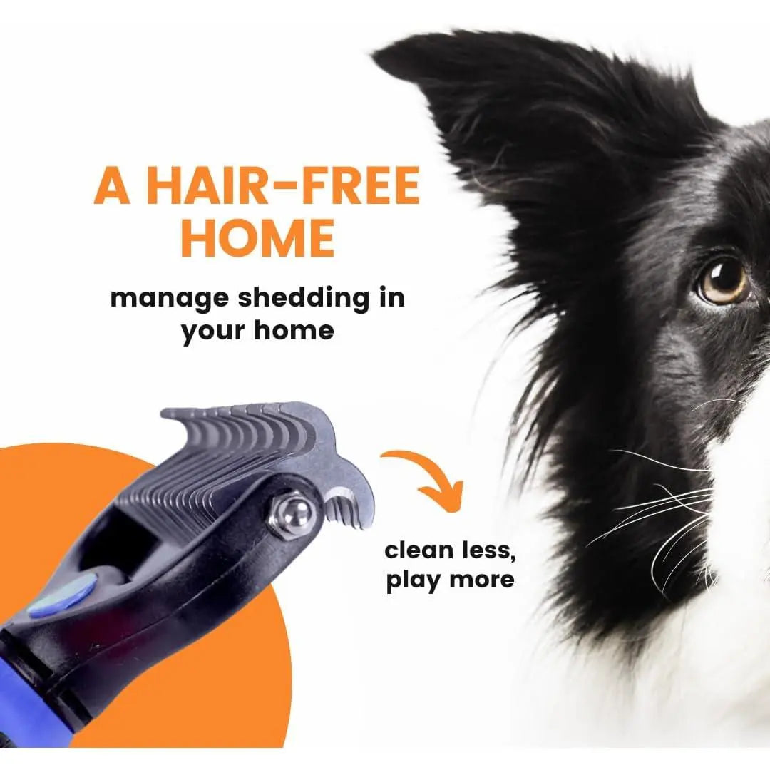 Stainless Steel Double-Sided Pet Detangling Comb for Dogs and Cats - Grooming Shedding Brush with Optimal Blade Spacing for Matting Reduction and Fur Removal
